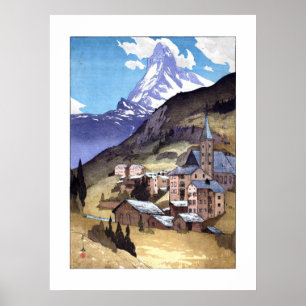 Affiche ukiyoe - Yoshida - 04 - Matterhorn - 