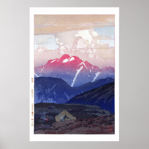 Affiche ukiyoe - Yoshida - 10 - Matin sur le mont Tsurugi
