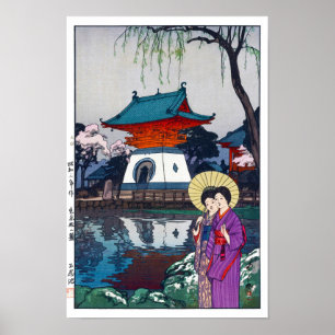 Affiche ukiyoe - Yoshida - 13 - Étang Shinobazu - 