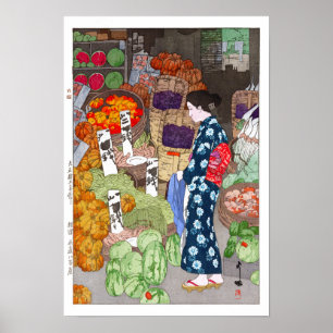Affiche ukiyoe - Yoshida - 16 - Honest Greengrocery, Nezu