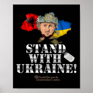 Affiche Ukraine Alnia Volodymyr Zelenskyy Soutenez l'Ukrai