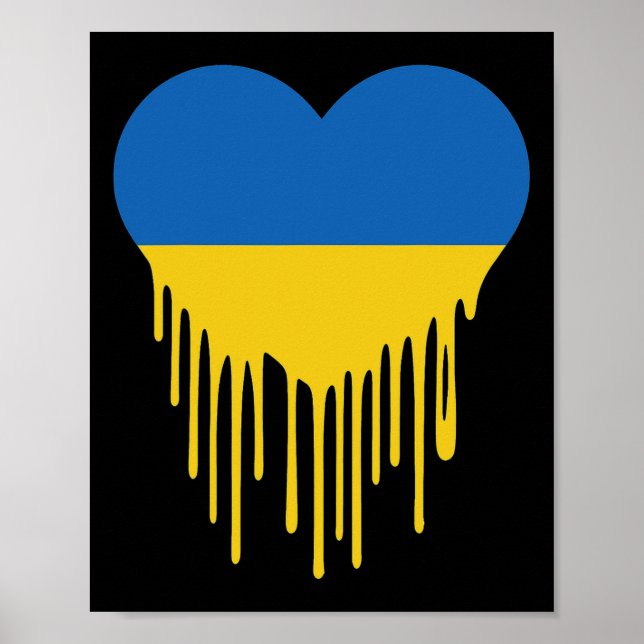 Affiche Ukraine Bleeding Heart Support And Stand With Ukra (Devant)
