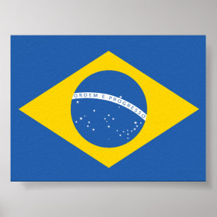Affiche Ukraine Brésil Brésil Brésil drapeau brésilien