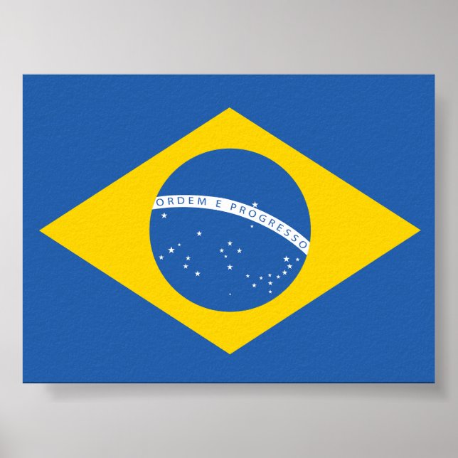 Affiche Ukraine Brésil Brésil Brésil drapeau brésilien (Devant)