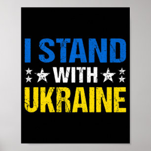 Affiche Ukraine Drapeau rétro ukrainien Vintage Femmes Pat