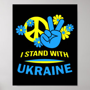 Affiche Ukraine Drapeau Ukrainien Paix En Ukraine Je Suis