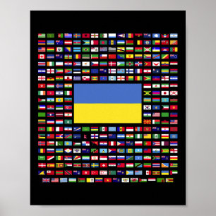 Affiche Ukraine Explorer les Drapeaux du Monde 