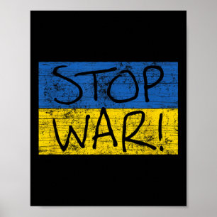 Affiche Ukraine Flag Chemise Arrêter La Guerre En Ukraine 