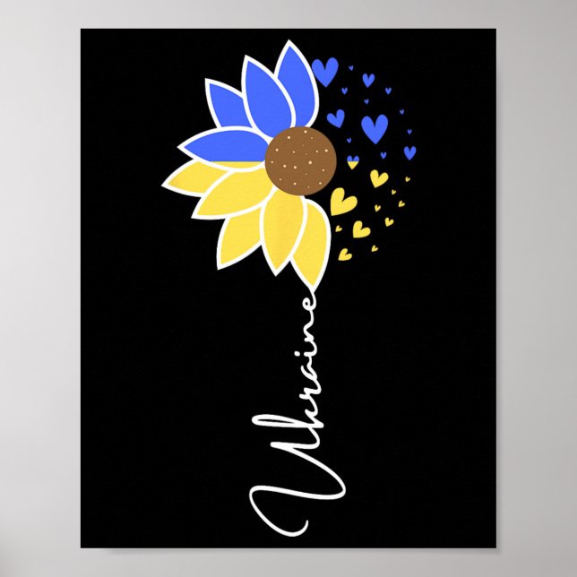 Affiche Ukraine Flag Sunflower Hearts  (Devant)
