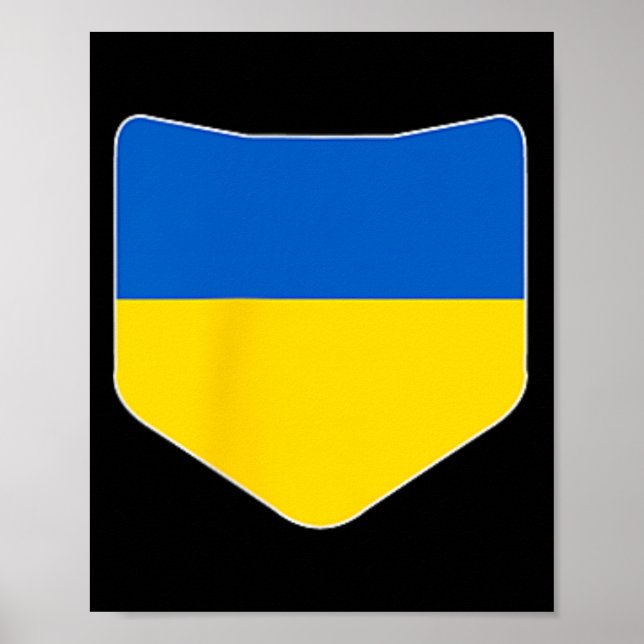 Affiche Ukraine Flag With Printed Ukrainian Flag Pocket  (Devant)