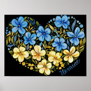 Affiche Ukraine Fleurs pour la paix,