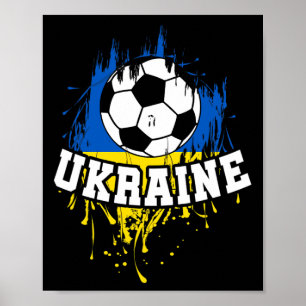 Affiche Ukraine Football Ukrainien Football Ukraine Futbol