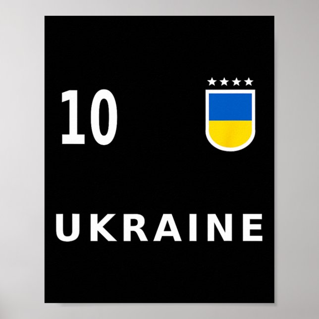 Affiche Ukraine Footbyll Numéro 10 # Dix Fan  (Devant)