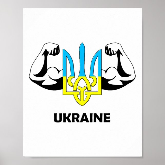Affiche Ukraine Is Power! Emblem Of Ukraine. Trident.  (Devant)