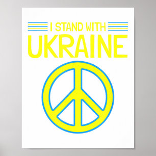 Affiche Ukraine L'Ukraine Soutien Anti-Guerre Je Me Tiens