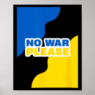 Affiche Ukraine Pas de guerre s'il vous plaît Paix Avec le