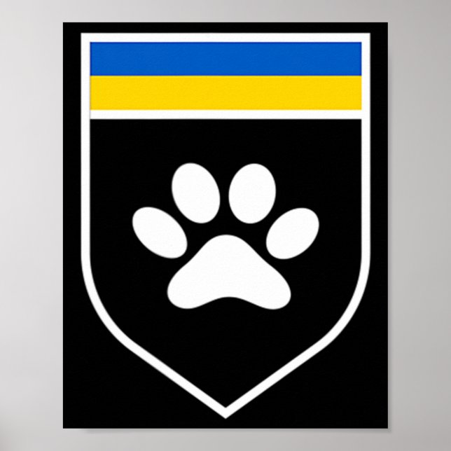 Affiche Ukraine Pet Awareness Flag Support Ukrainian pets  (Devant)