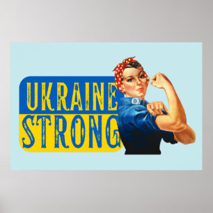 Affiche Ukraine Rosie forte le Riveter