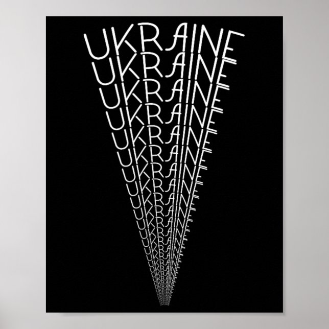 Affiche Ukraine Spotlight Word Art - Objet unique d'art uk (Devant)