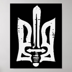 Affiche Ukraine Trident Sword Pocket Ukrainienne Tryzub Fe