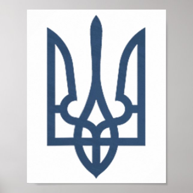 Affiche Ukraine Tryzub Zelensky Chemise Militaire Trident  (Devant)
