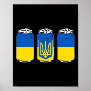 Affiche Ukraine Ukraina Drapeau Pivo Urss Canette de bière