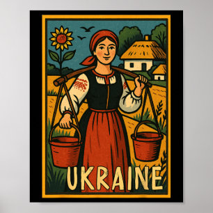Affiche Ukraine Voyage Bande Dessinée Rétro Rencontre Moi
