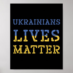 Affiche Ukrainian Lives Problème T-Shirt Drapeau Ukraine T