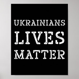 Affiche Ukrainian Lives Problème T-shirt Sauver l'Ukraine