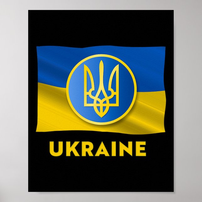 Affiche Ukrainian State Symbol - Ukraine Flag  (Devant)