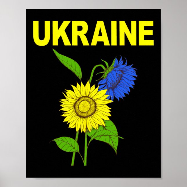 Affiche Ukrainian Sunflowers Traditional Symbol Of Ukraine (Devant)