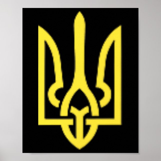 Affiche Ukrainian Trident - Ukraine Tryzub Symbol  (Devant)