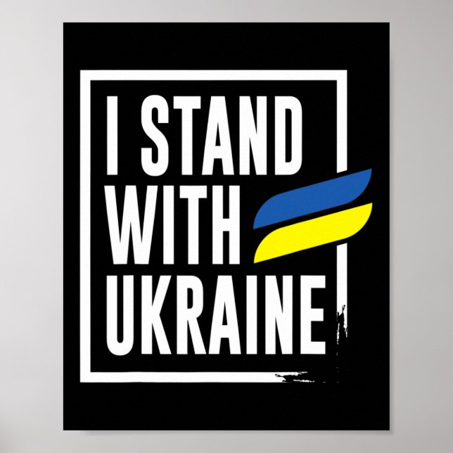 Affiche Ukrainien Je suis avec l'Ukraine  (Devant)