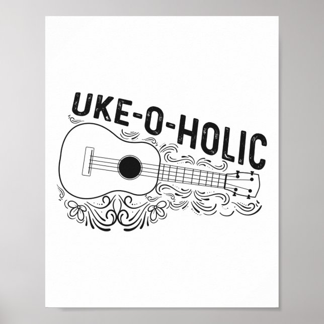 Affiche Ukulele Uke Uke-o-holic (Devant)