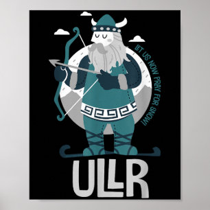 Affiche Ullr Norse Dieu De La Neige Patron Saint Des Skieu
