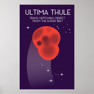 Affiche Ultima Thule Keiper Belt art spatial