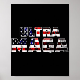 Affiche Ultra Maga Donald Trump Joe Biden Amérique républi