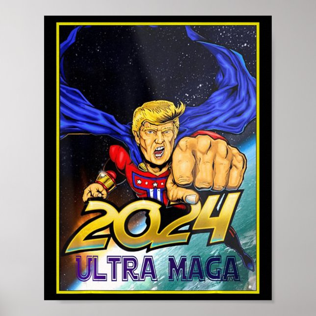 Affiche Ultra MAGA Fun Pro Trump Maga Super Ultra Maga (Devant)