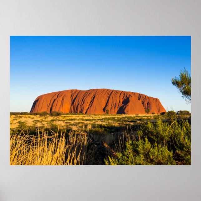 Affiche Uluru Ayers Rock dans l'arrière-pays Australie (Devant)