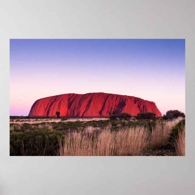 Affiche Uluru Ayers Rock dans l'arrière-pays Australie (Devant)