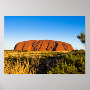 Affiche Uluru Ayers Rock dans l'arrière-pays australien