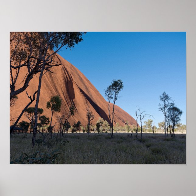 Affiche uluru et plaine désertique (Devant)