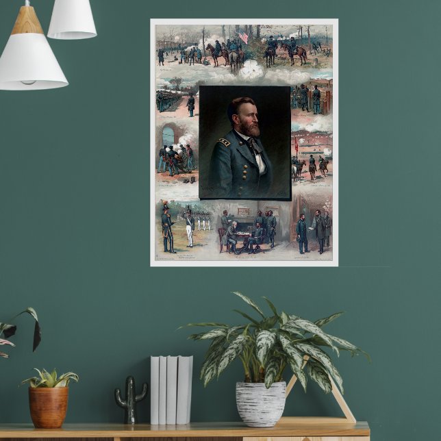 Affiche Ulysse S Grant West Point Appomattox 1885 Rétablir (Salon 1)