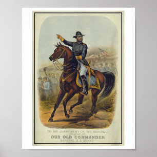 Affiche Ulysses S. Grant Sur Le Cheval