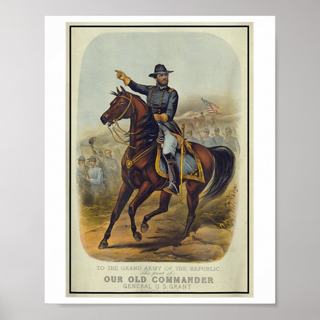 Affiche Ulysses S. Grant Sur Le Cheval (Devant)