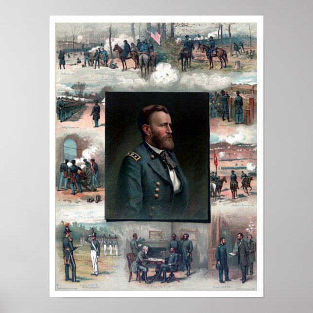 Affiche Ulysses S Grant West Point Appomattox 1885 Restore (Devant)