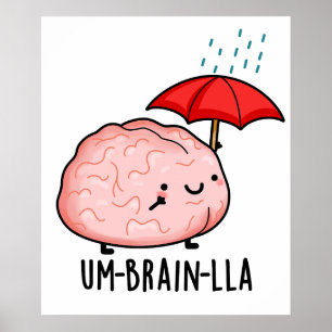 Affiche Um-brain-lla Jeux de mots drôles sur le cerveau