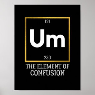 Affiche Um The Element of Confusion T-Shirt