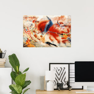 Affiche Umberto Boccioni La Ville se lève Futurisme Art