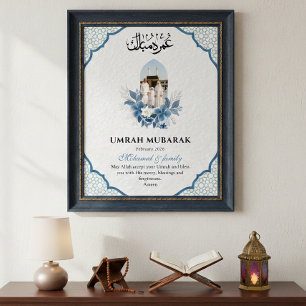 Affiche Umrah Mubarak  personnalisé 1 Photo Islamique 